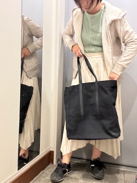 「UNIQLO（ユニクロ）のアイテム（トートバッグ）」を使った、ゆみこさん（レディース・155cm）の秋コーディネート