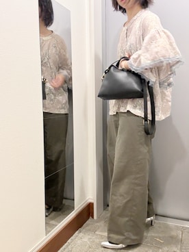 「アイテム（イヤリング）」を使った、ゆみこさん（レディース・155cm）の夏コーディネート