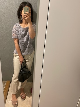 「Handmade（ハンドメイド）のアイテム」を使った、ゆみこさん（骨格ウェーブ・レディース・155cm）の夏コーディネート