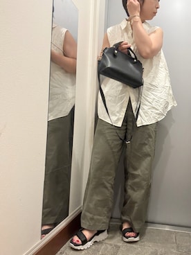 「GU（ジーユー）のアイテム（アクセサリー）」を使った、ゆみこさん（レディース・155cm）の夏コーディネート