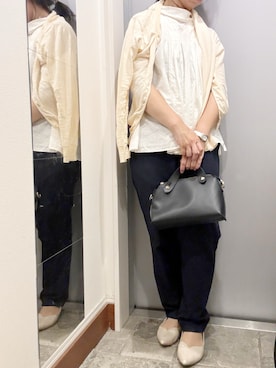 「アイテム（イヤリング）」を使った、ゆみこさん（レディース・155cm）の秋コーディネート