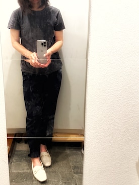 「GU（ジーユー）のアイテム（イヤリング）」を使った、ゆみこさん（レディース・155cm）の夏コーディネート