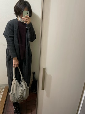 「TRES（トレ）のアイテム」を使った、ゆみこさん（レディース・155cm）の秋コーディネート