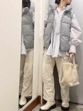 「アイテム（ブレスレット）」を使った、ゆみこさん（レディース・155cm）の秋コーディネート