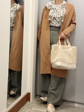 「アイテム（パンプス）」を使った、ゆみこさん（レディース・155cm）の秋コーディネート