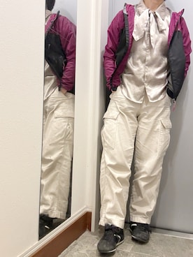 「アイテム（アウトドア/スポーツ）」を使った、ゆみこさん（レディース・155cm）の秋コーディネート