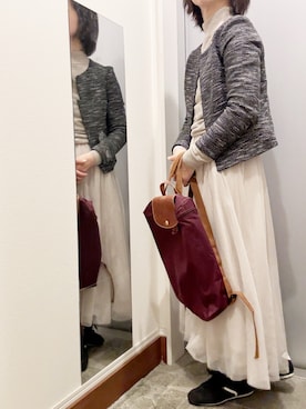 「アイテム（バックパック/リュック）」を使った、ゆみこさん（レディース・155cm）の秋コーディネート