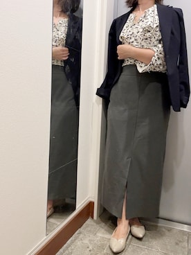 「アイテム（イヤリング）」を使った、ゆみこさん（レディース・155cm）の秋コーディネート