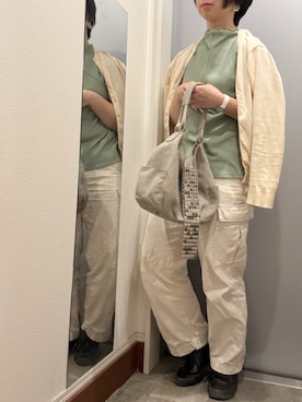 「TRES（トレ）のアイテム」を使った、ゆみこさん（レディース・155cm）の春コーディネート