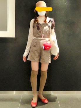 「赤」｜「アイテム（キャミソール）」を使った、asuka_423711さん（レディース・158cm・20代）の秋コーディネート