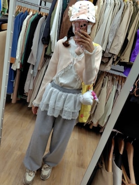 「アイテム（スウェットパンツ）」を使った、asuka_423711さん（レディース・158cm）の秋コーディネート