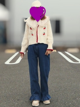 「WC（ダブル シー）のアイテム（カーディガン/ボレロ）」を使った、asuka_423711さん（レディース・158cm）の秋コーディネート