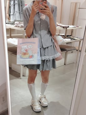 「アイテム（トップス）」を使った、asuka_423711さん（レディース・158cm・20代）の夏コーディネート