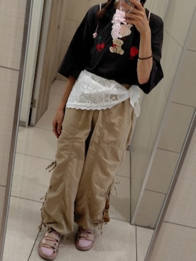 「アイテム（ストール/ショール）」を使った、asuka_423711さん（レディース・158cm）の秋コーディネート
