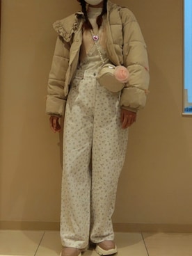 「アイテム（ダウンジャケット/コート）」を使った、asuka_423711さん（レディース・158cm・20代）の冬コーディネート
