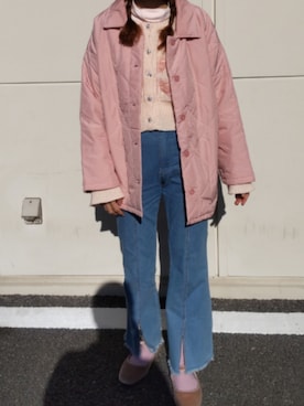 「アイテム（ダウンジャケット/コート）」を使った、asuka_423711さん（レディース・158cm・20代）の冬コーディネート