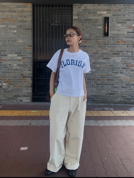 「アイテム（サングラス、イエロー系）」を使った、はるさん（レディース・160cm）の秋コーディネート