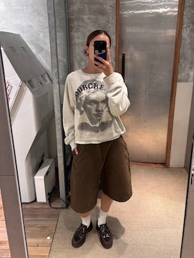 「WHO'S WHO gallery（フーズフーギャラリー）のアイテム（スウェット）」を使った、はるさん（レディース・160cm）の秋コーディネート