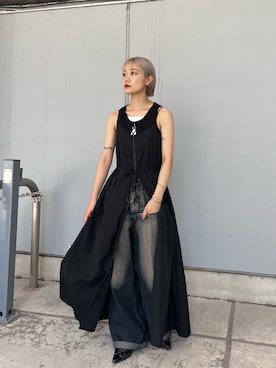 「金髪ショート」｜「アイテム（ワンピース/ドレス）」を使った、はるさん（レディース・160cm）の夏コーディネート