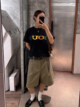 「OBEY（オベイ）のアイテム」を使った、はるさん（レディース・160cm）の夏コーディネート