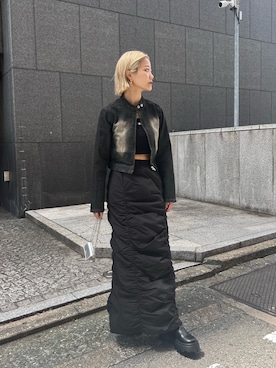 「ショート丈ジャケット」｜「アイテム（ブーツ）」を使った、はるさん（レディース・160cm）の秋コーディネート