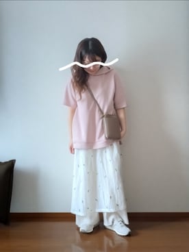 「フード」｜もちいりかさん（レディース・148cm）の春コーディネート