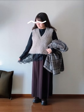 「reca（レカ）のアイテム」を使った、もちいりかさん（レディース・148cm）の冬コーディネート