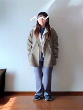 「アイテム（パーカー）」を使った、もちいりかさん（レディース・148cm）の秋コーディネート