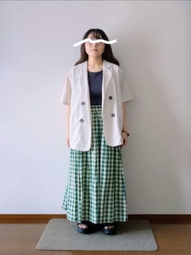 「NEW BALANCE（ニューバランス）のアイテム（サンダル）」を使った、もちいりかさん（レディース・148cm）の秋コーディネート