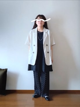 「しまむら（シマムラ）のアイテム（ジャケット/アウター）」を使った、もちいりかさん（レディース・148cm）の春コーディネート