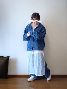 「Zoff（ゾフ）のアイテム」を使った、もちいりかさん（レディース・148cm）の春コーディネート