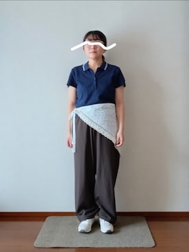 「Zoff（ゾフ）のアイテム」を使った、もちいりかさん（レディース・148cm）の夏コーディネート