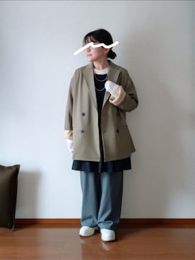 「Zoff（ゾフ）のアイテム」を使った、もちいりかさん（レディース・148cm）の春コーディネート