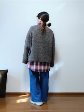 「アイテム（ヘアアクセサリー）」を使った、もちいりかさん（レディース・148cm）の秋コーディネート