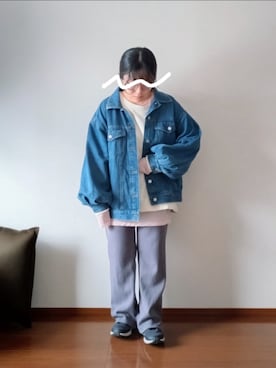 「Zoff（ゾフ）のアイテム」を使った、もちいりかさん（レディース・148cm）の冬コーディネート