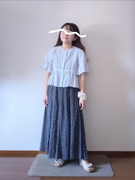 「GLOBAL WORK（グローバルワーク）のアイテム」を使った、もちいりかさん（レディース・148cm）の夏コーディネート