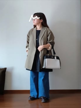 「アイテム（チュニック）」を使った、もちいりかさん（レディース・148cm）の秋コーディネート