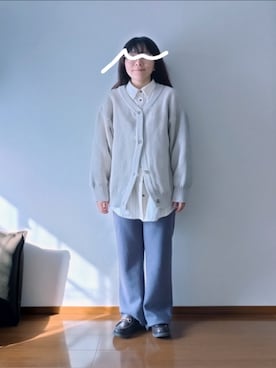 「アイテム（ローファー）」を使った、もちいりかさん（レディース・148cm）の冬コーディネート