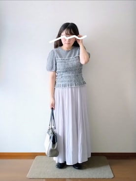 「Zoff（ゾフ）のアイテム」を使った、もちいりかさん（レディース・148cm）の夏コーディネート