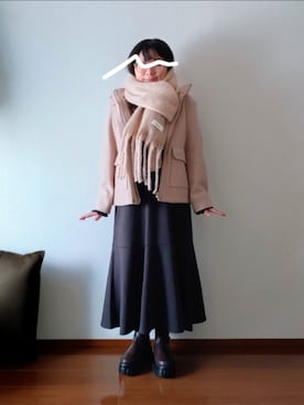 「no brand（ノーブランド）のアイテム」を使った、もちいりかさん（レディース・148cm）の冬コーディネート