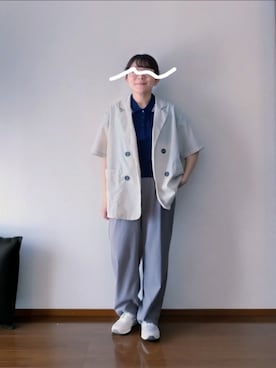 「GLOBAL WORK（グローバルワーク）のアイテム」を使った、もちいりかさん（レディース・148cm）の夏コーディネート