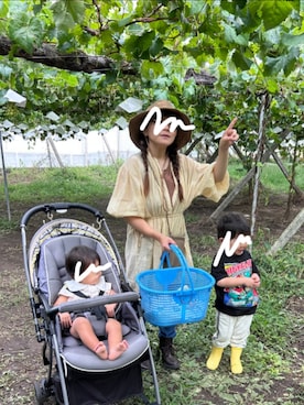 「アイテム（ママ＆ベビー）」を使った、もちいりかさん（レディース・148cm）の秋コーディネート