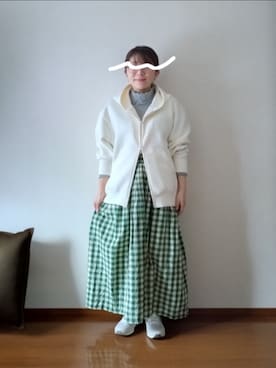 「Zoff（ゾフ）のアイテム」を使った、もちいりかさん（レディース・148cm）の春コーディネート