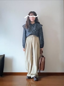 「しまむら（シマムラ）のアイテム」を使った、もちいりかさん（レディース・148cm）の春コーディネート