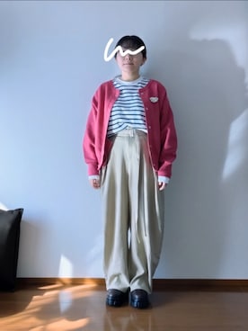 「アイテム（シュシュ）」を使った、もちいりかさん（レディース・148cm）の秋コーディネート