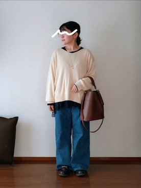 「JEANASIS（ジーナシス）のアイテム」を使った、もちいりかさん（レディース・148cm）の春コーディネート