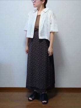 「Honeys（ハニーズ）のアイテム」を使った、もちいりかさん（骨格ストレート・レディース・148cm）の夏コーディネート