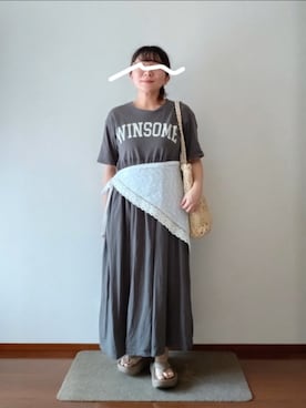 「flower（フラワー）のアイテム」を使った、もちいりかさん（レディース・148cm）の夏コーディネート