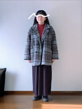 「アイテム（ピーコート）」を使った、もちいりかさん（レディース・148cm）の冬コーディネート
