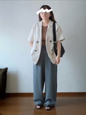 「アイテム（リング）」を使った、もちいりかさん（レディース・148cm）の夏コーディネート